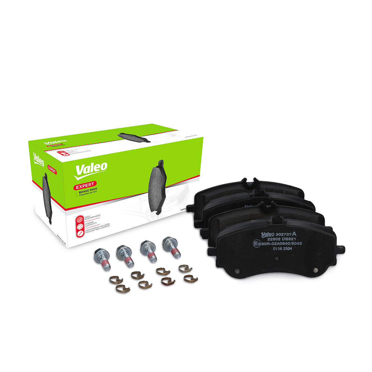 Jeu de 4 plaquettes de frein VALEO ref. 302737A